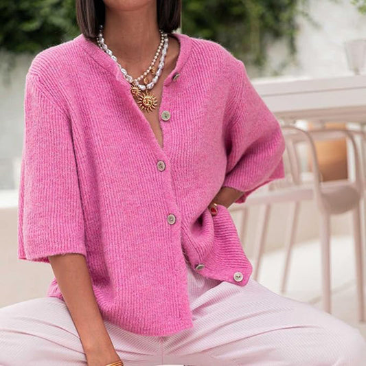 Pull Manches Courtes Rose