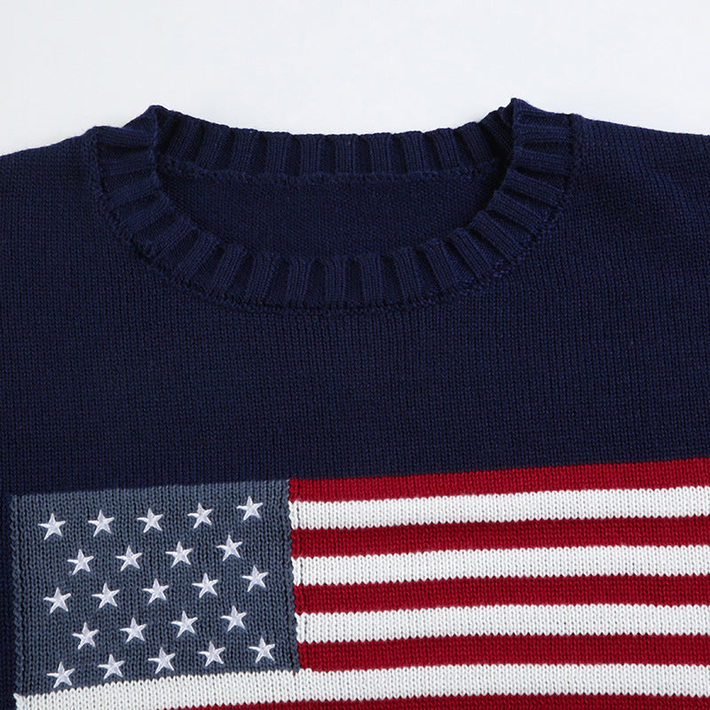 US Retro Pullover Weiß