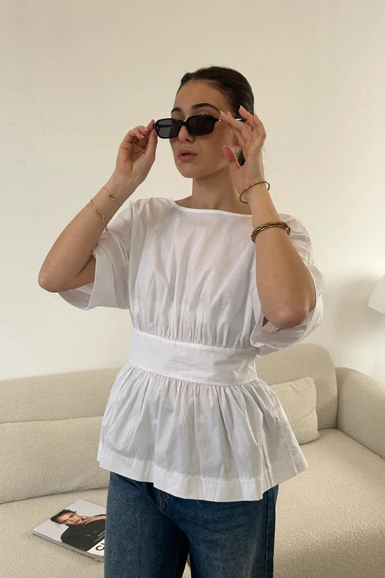 Blouse Scandi Blanc