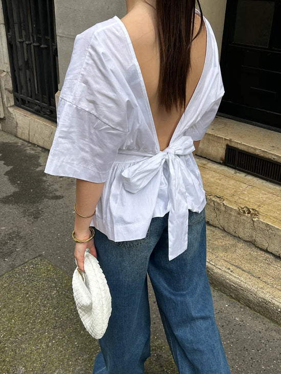 Blouse Scandi Blanc