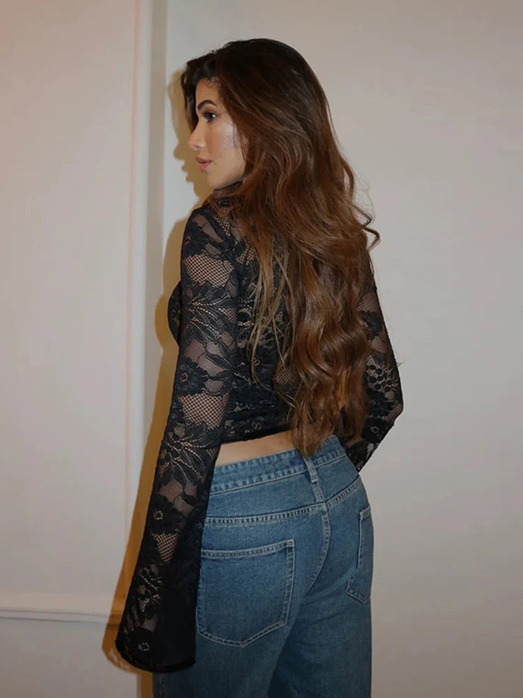 Black Lace Top