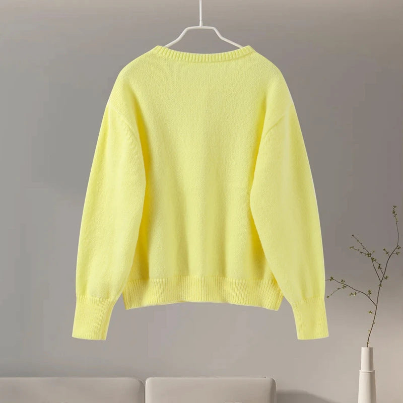 Pull Laine Boutonné