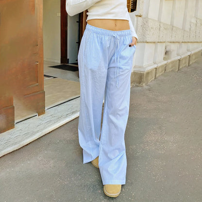 Pantalon à Rayures Bleu