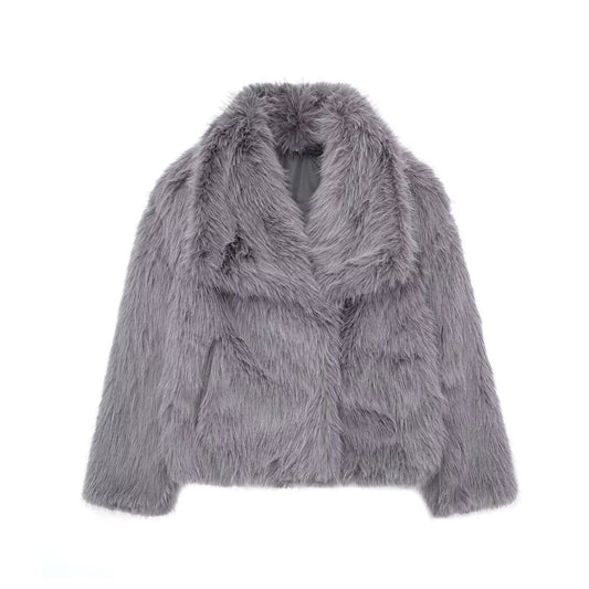 Manteau Fourrure Scandy Gris