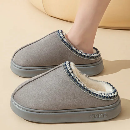 Grey Winter Slippers