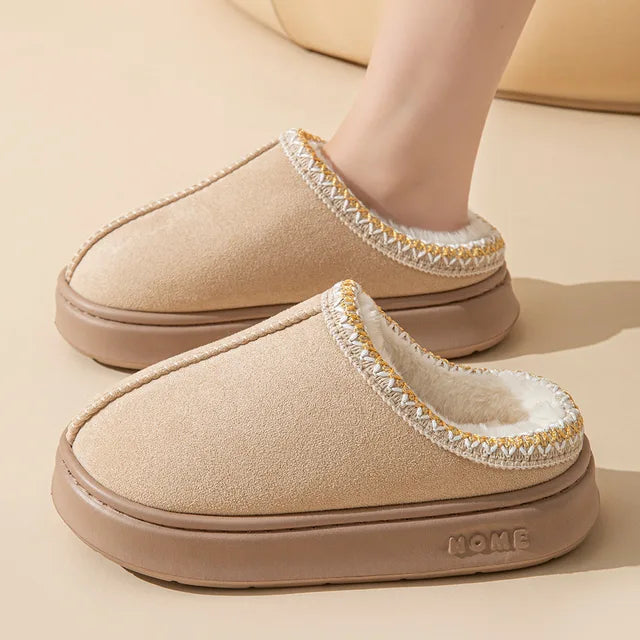 Beige Winter Slippers